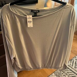 NWT Express jersey feel slightly banded bottom long sleeve top